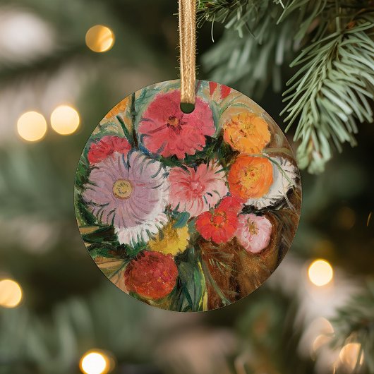 Zinnia's en Asters | Tadeusz Makowski Keramisch Ornament