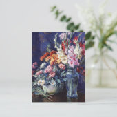 Zinnia's en Gladiolas door Matilda Browne Briefkaart (Staand voorkant)