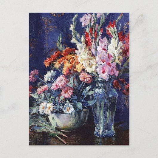 Zinnia's en Gladiolas door Matilda Browne Briefkaart (Voorkant)