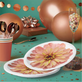 Zinnias Floral Flower Natuur Papieren Bordje