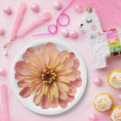 Zinnias Floral Flower Natuur Papieren Bordje (Feest)