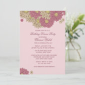 Zinnias Floral Invitation Kaart (Staand voorkant)