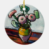 Zinnias | Henry Lyman Saen Keramisch Ornament (Achterkant)