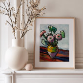 Zinnias | Henry Lyman Saen Poster