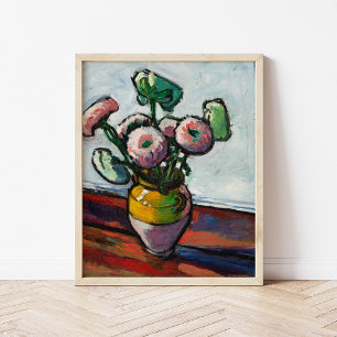 Zinnias Henry Lyman Saen Poster