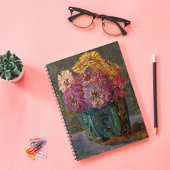 Zinnia's in een groene pot | Floris Verster Notitieboek