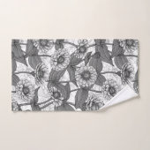 Zinnia's, monochome op wit bad handdoek (Handdoek)
