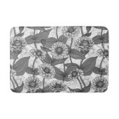 Zinnia's, monochome op wit badmat (Voorkant)