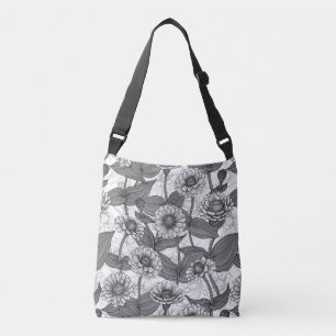 Zinnia's, monochome op wit crossbody tas