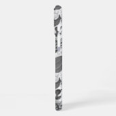 Zinnia's, monochome op wit iPhone hoesje (Linkerkant)