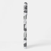 Zinnia's, monochome op wit iPhone hoesje (Rechterkant)