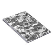 Zinnia's, monochome op wit notitieboek (Rechterzijde)