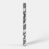 Zinnia's, monochome op wit samsung galaxy hoesje (Rechterkant)