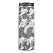 Zinnia's, monochome op wit thermosbeker (Achterkant)