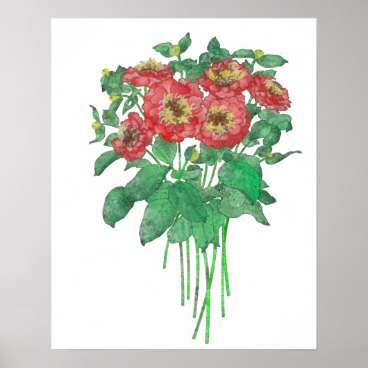 Zinnias Poster (Voorkant)