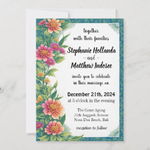 Zinnias Symbolen van uithoudingsvermogen, Affectie Kaart