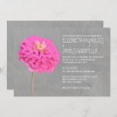 Zinnias Wedding Invitations Kaart (Voorkant / Achterkant)
