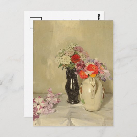 Zinnias | William Nicholson Briefkaart (Voorkant / Achterkant)