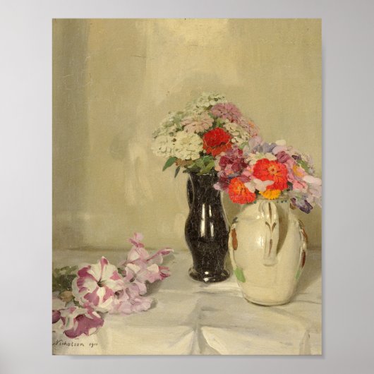 Zinnias | William Nicholson Poster (Voorkant)