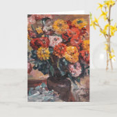 Zinnien | Lovis Corinth Kaart (Gele Bloem)