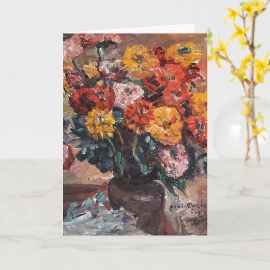 Zinnien | Lovis Corinth Kaart (Gele Bloem)