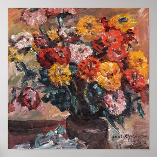 Zinnien | Lovis Corinth Poster (Voorkant)