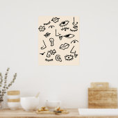 zintuigen poster (Keuken)