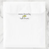 Zintuiglijke kracht! gele ster ronde sticker (Tas)