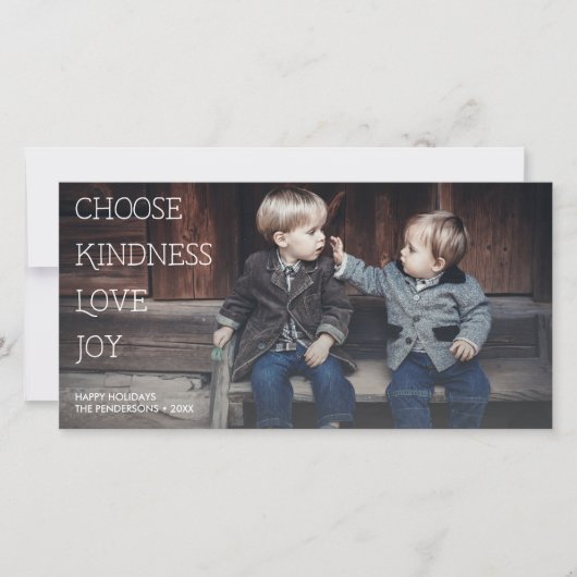 Zinvolle Feestdagen Kies vriendelijkheid Liefde Jo Feestdagenkaart (Voorkant)