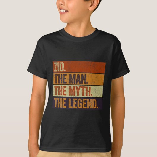 Zio Het Man De mythe De legende Grappige retro vad T-shirt (Voorkant)