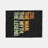 Zio Man Myth Legend Retro Artwork Fleece Deken (Voorkant (Horizontaal))