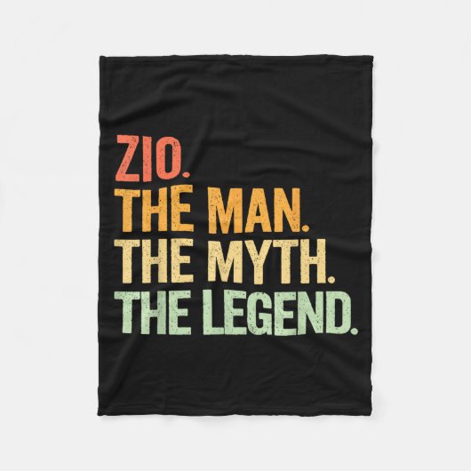 Zio Man Myth Legend Retro Artwork Fleece Deken (Voorkant)