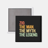 Zio Man Myth Legend Retro Artwork Magneet (Voorkant / Achterkant)
