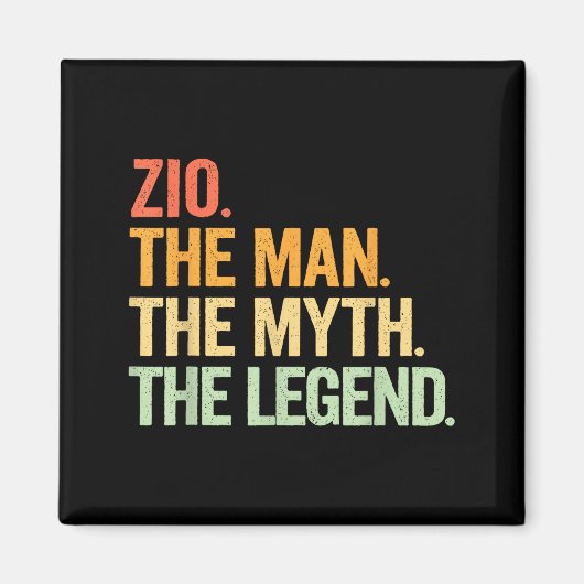 Zio Man Myth Legend Retro Artwork Magneet (Voorkant)