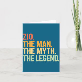 Zio Man Myth Legend Retro Illustration Kaart