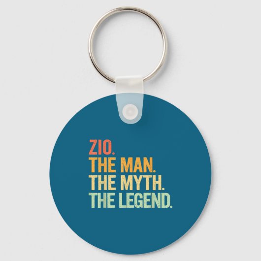 Zio Man Myth Legend Retro Sleutelhanger (Voorkant)