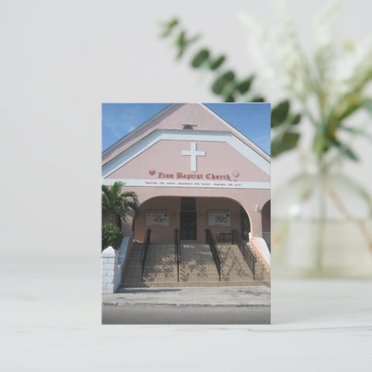 Zion Baptist kerk Briefkaart (Staand voorkant)