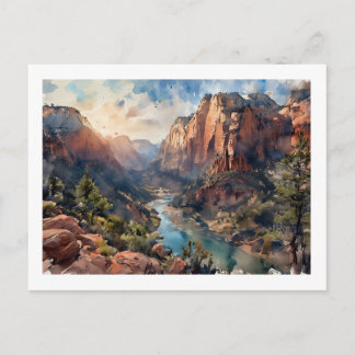 Zion Canyon bij zonsopgang,  Briefkaart