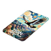 Zion Canyon Bird California Condor Vivid Van Gogh Magneet (Linkerzijde)