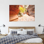 Zion Canyon Slot Canvas Afdruk (Insitu (Slaapkamer))