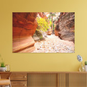 Zion Canyon-spleet Canvas Afdruk (Insitu (Woonkamer))