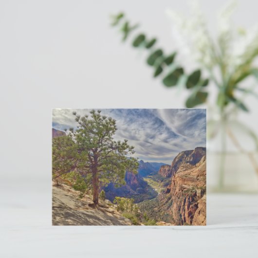 Zion Canyon Uitzicht van Angels Landing Briefkaart (Staand voorkant)