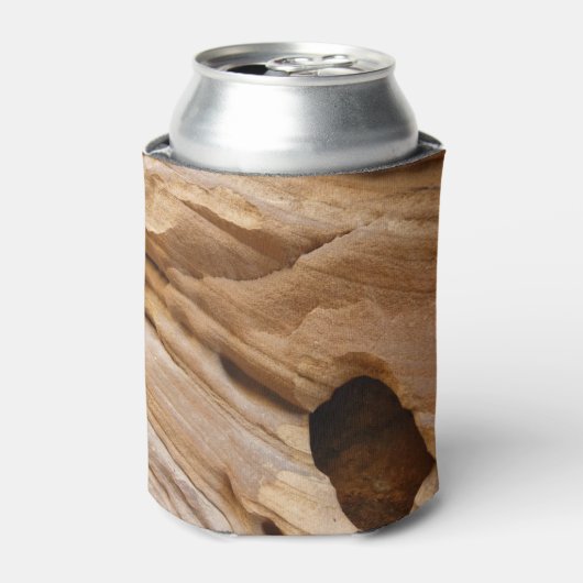 Zion Canyon Wall I Abstracte Natuur Fotografie Blikjeskoeler (Blikje Voorkant)