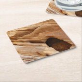 Zion Canyon Wall I Abstracte Natuur Fotografie Kartonnen Onderzetters (Schuin)