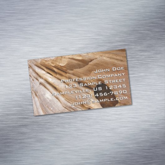 Zion Canyon Wall I Abstracte Natuur Fotografie Magnetisch Visitekaartje (Voorbeeld)