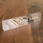 Zion Canyon Wall I Abstracte Natuur Fotografie Naambordje (Zijkant)