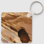 Zion Canyon Wall I Abstracte Natuur Fotografie Sleutelhanger (Achterkant)