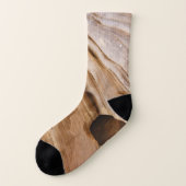 Zion Canyon Wall I Abstracte Natuur Fotografie Sokken (Links - buitenkant)