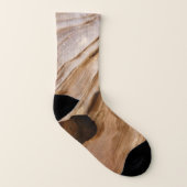 Zion Canyon Wall I Abstracte Natuur Fotografie Sokken (Links binnenkant)