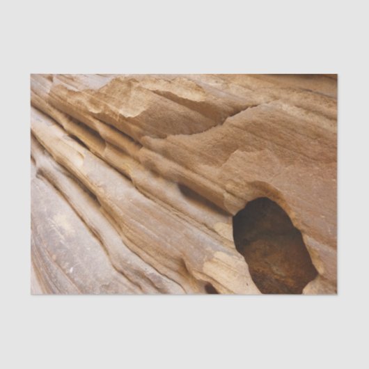 Zion Canyon Wall I Abstracte Natuur Fotografie Tissuepapier (Voorkant)